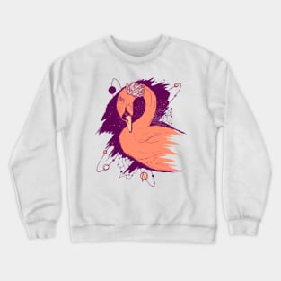 Peach Swan Among The Stars Crewneck Sweatshirt